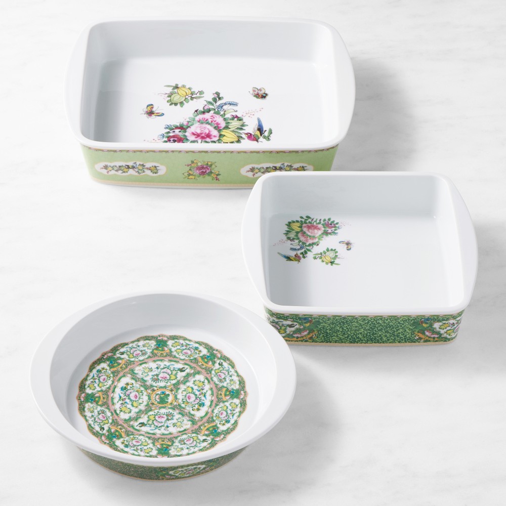 Williams Sonoma Famille Rose Bakers, Set of 3 - Set of 3