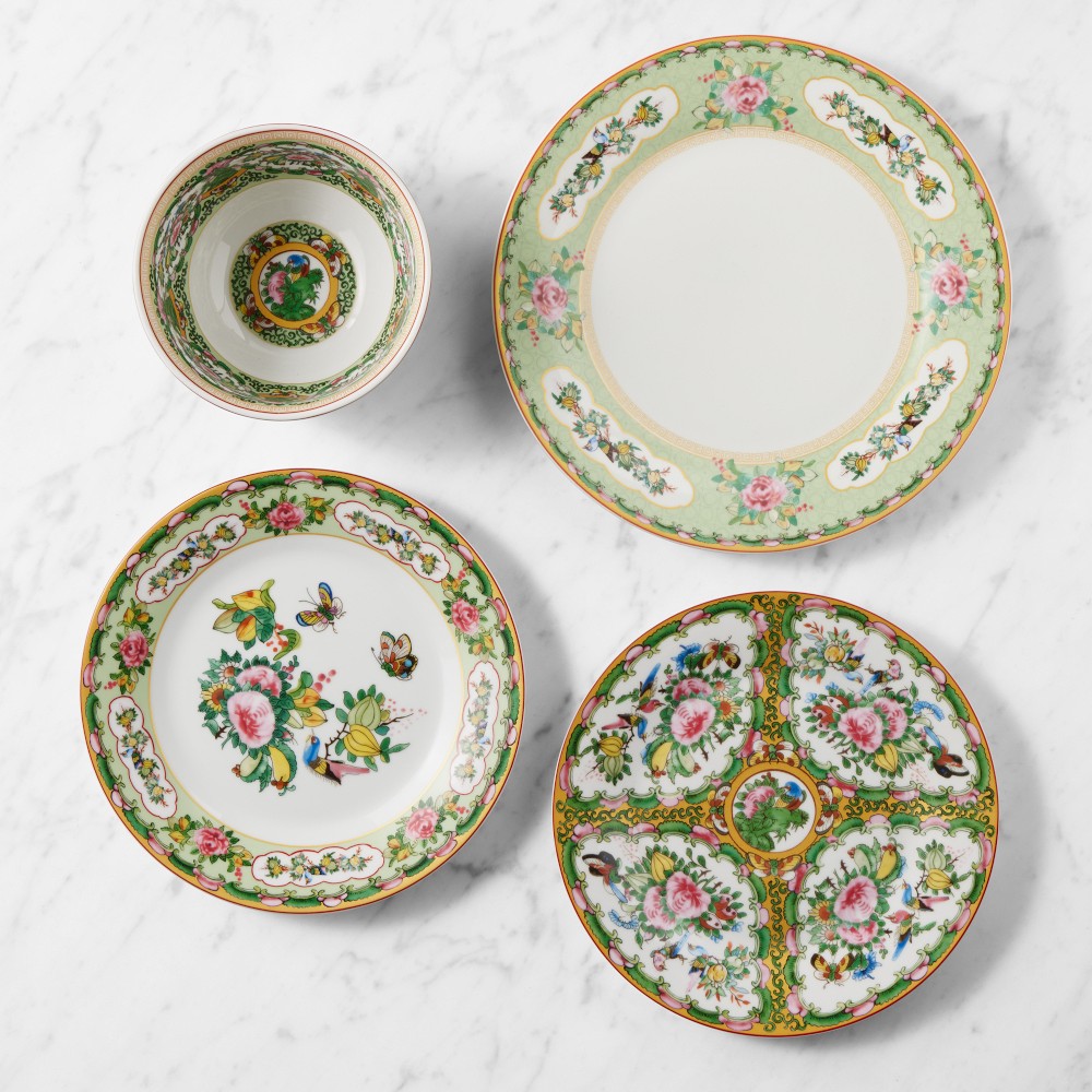 Famille Rose 12-Piece Dinnerware Set - Green