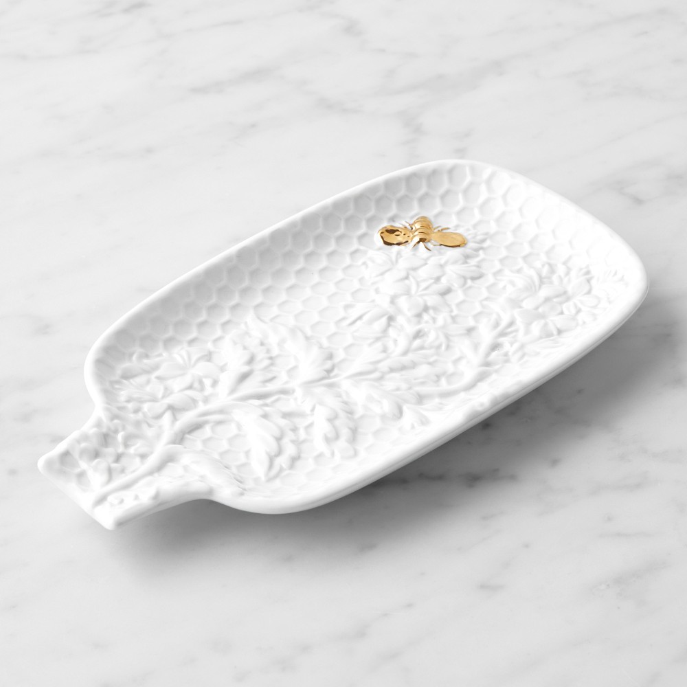 Honeycomb Porcelain Spoon Rest - Porcelain