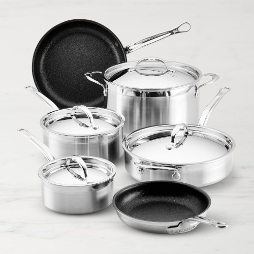 Hestan ProBond Forged Professional Clad Stainless-Steel TITUM Nonstick 10-Piece Cookware Set Simolary simolary.com
