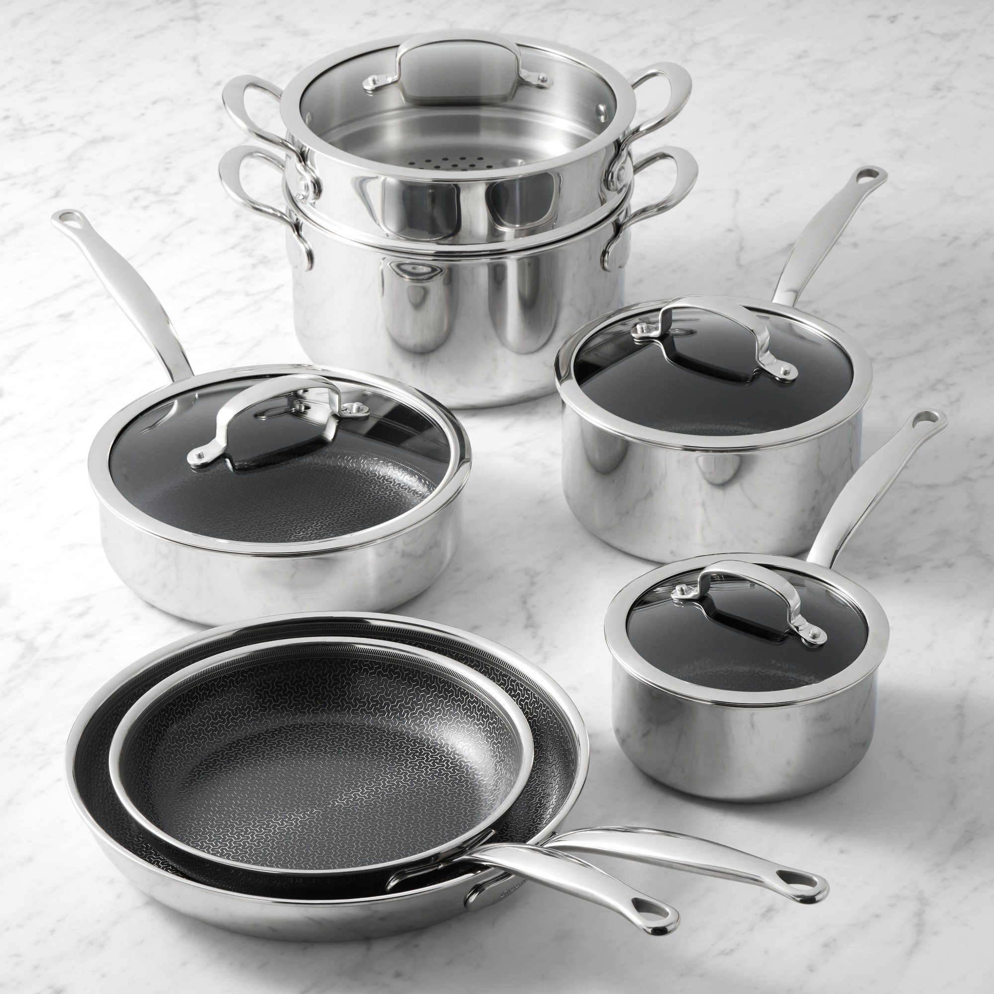 GreenPan Premiere Max Hybrid Stainless-Steel Ceramic Nonstick  11-Piece Cookware Set Sansujyuku sansujyuku.com