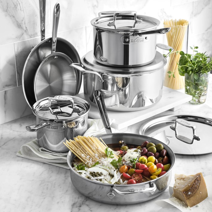All-Clad D5® Stainless-Steel 10-Piece Set | Williams Sonoma
