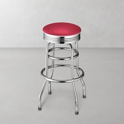 OPEN BOX:  Diner Stool:30 inches:Red 06