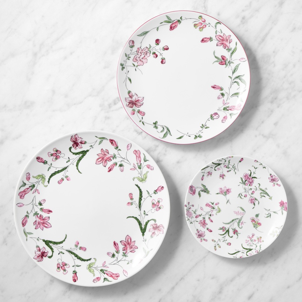 Hill House x Williams Sonoma Climbing Vine 12-Piece Dinnerware Set - Pink