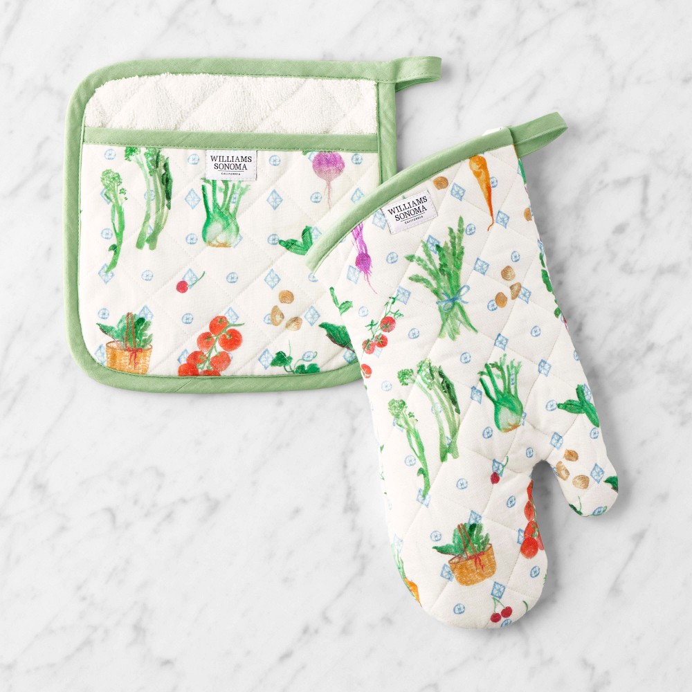 Hill House x Williams Sonoma Oven Mitt & Potholder Set - Farmer's Market
