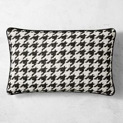 Bexley Houndstooth Pillow Cover, Black