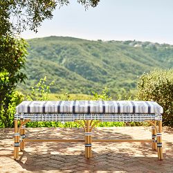 Hill House x Williams Sonoma Home Adelaide Indoor/Outdoor Dining Bench