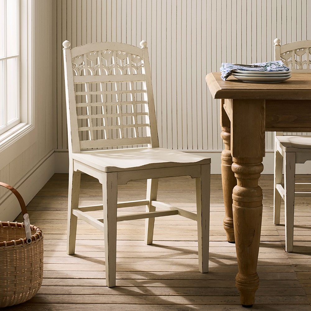 Hill House x Williams Sonoma Home Carved Tulip Dining Side Chair by Williams Sonoma Home