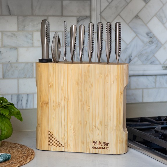 Global Classic KANPEKI Bamboo Knife Block Set | Williams Sonoma