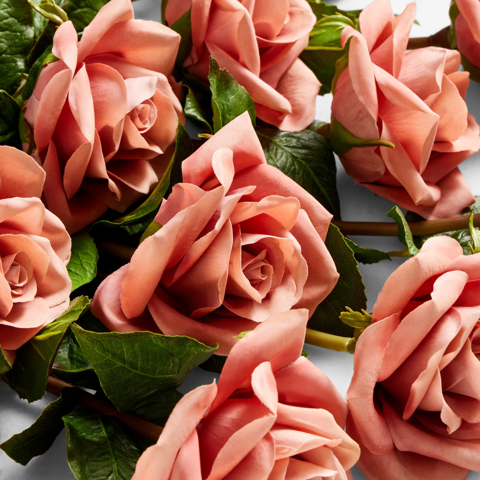 Jeff Leatham x Williams Sonoma Real Touch Faux Mocha Rose Stems, Set of 12 Sansujyuku sansujyuku.com