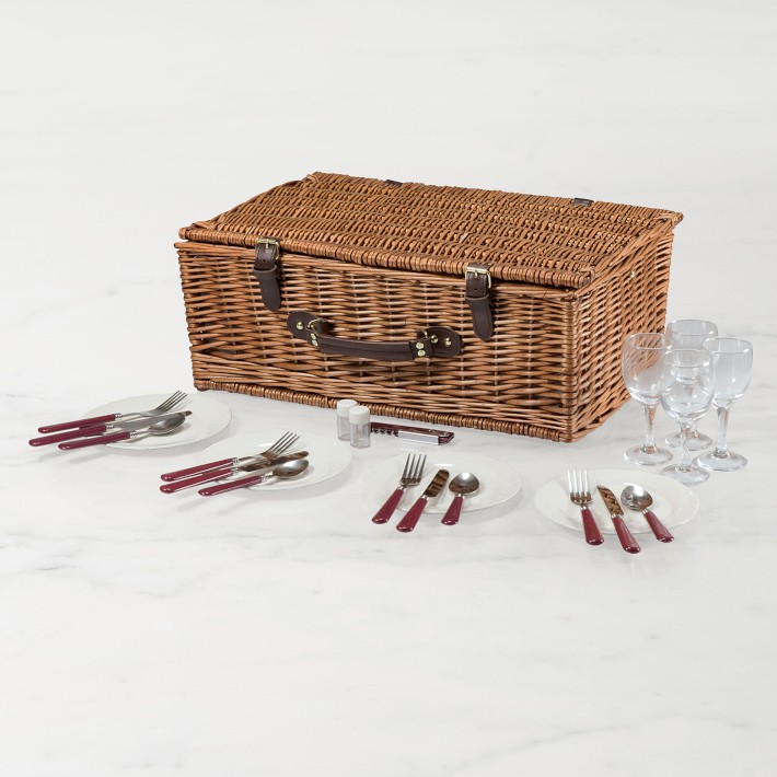Novara Picnic Basket for 4 | Williams Sonoma