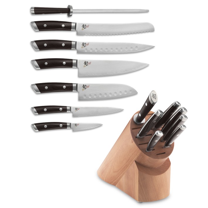 Shun Kaji 8-Piece Knife Block Set | Williams Sonoma