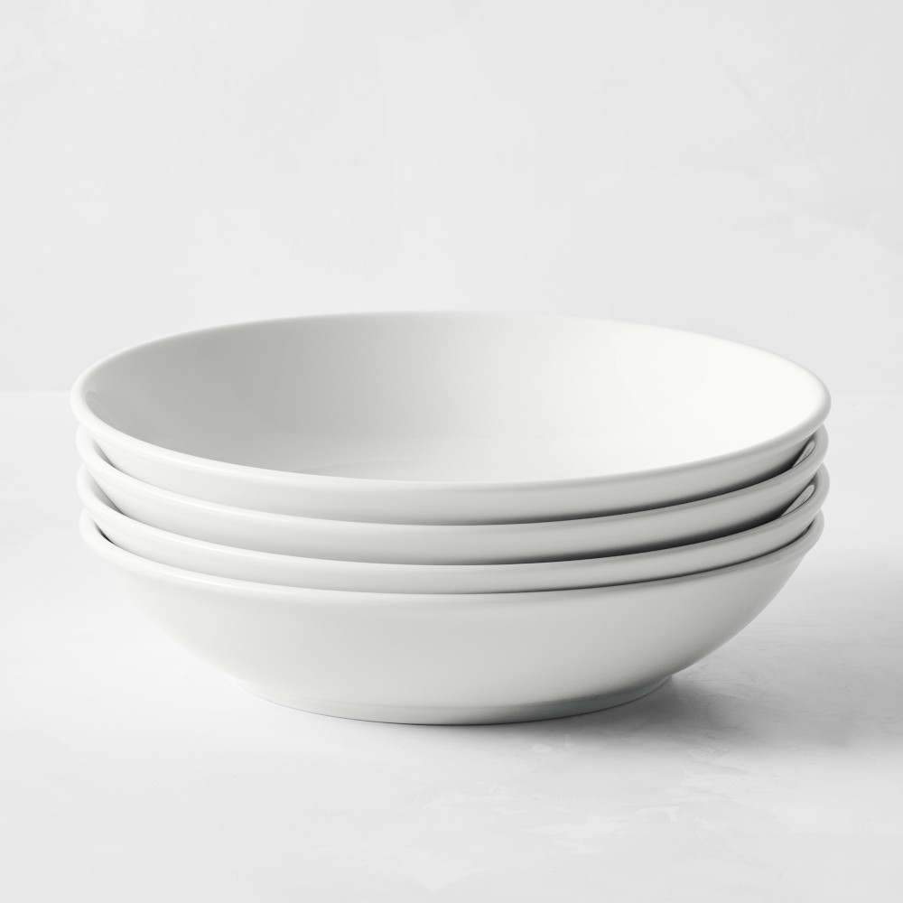 Pillivuyt Coupe Porcelain Pasta Bowls - Set of 4, White