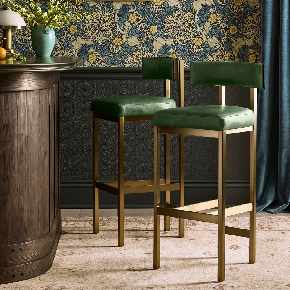 Emma Upholstered Counter & Bar Stool by Williams Sonoma Home