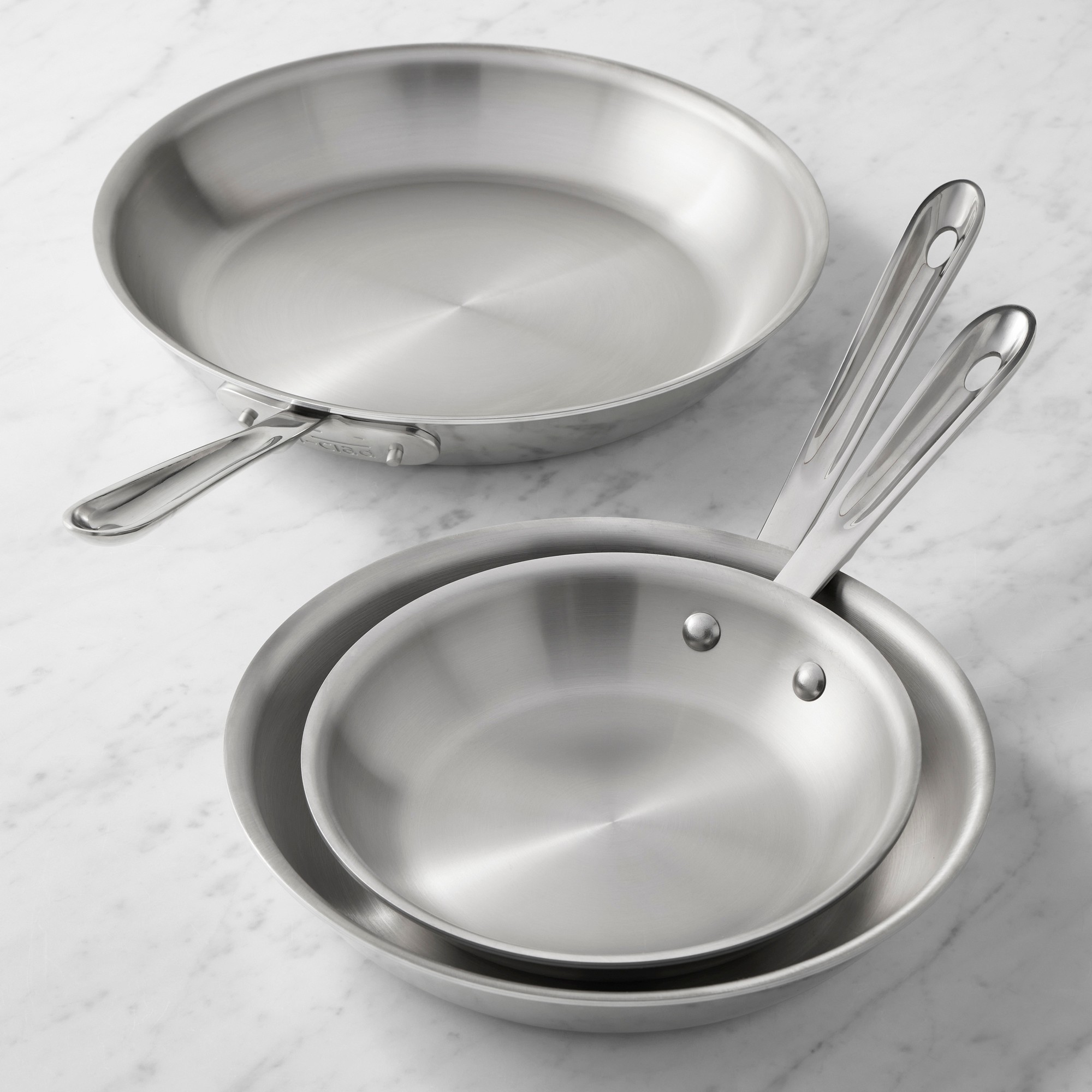 All-Clad D5 Stainless-Steel Fry Pan, Set of 3 Simolary simolary.com