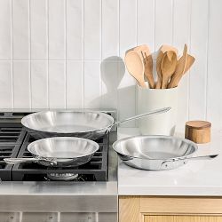 All-Clad D5® Stainless-Steel Fry Pan, Set of 3