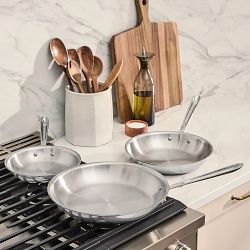 All-Clad D3® Tri-Ply Stainless-Steel Fry Pan, Set of 3