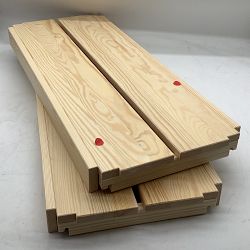 OPEN BOX:Hold Everything Modular Shelves Pine Wood, Set of 2