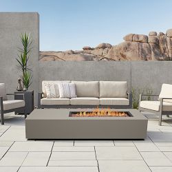 Cardona Asymmetrical Rectangular Fire Table (75")