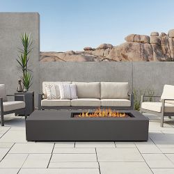 Cardona Asymmetrical Rectangular Fire Table (75")