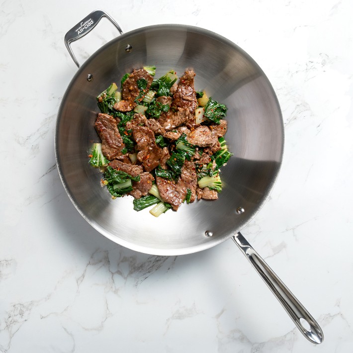 All-Clad d5 Stainless-Steel Stir-Fry Wok | Williams Sonoma