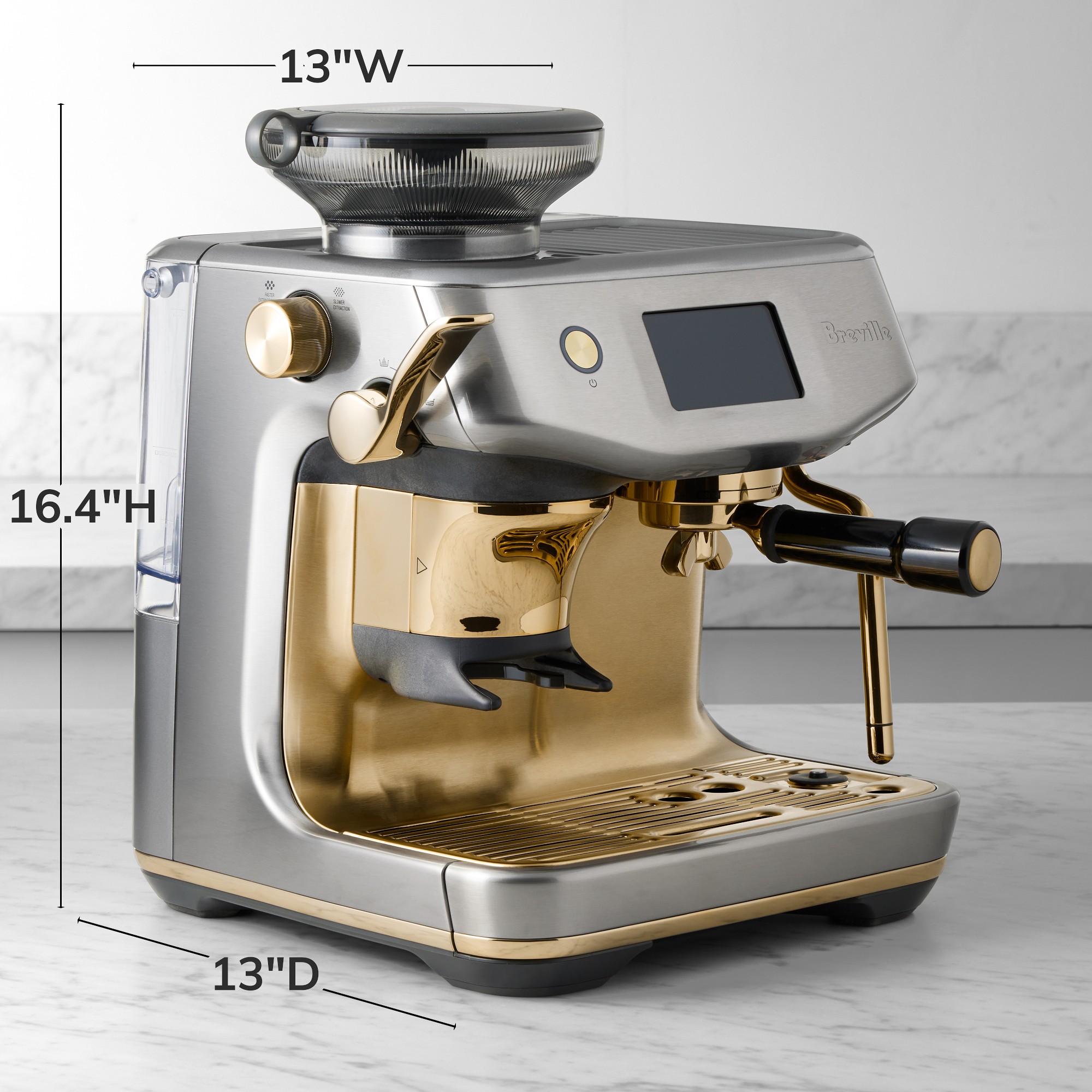 Breville Barista Touch Impress Espresso Machine, Stainless Steel & Brass Sansujyuku sansujyuku.com