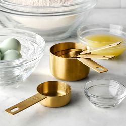 Williams Sonoma Gold Measuring Cups &amp; Spoons