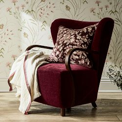 Floral Velvet Embroidered Pillow Cover