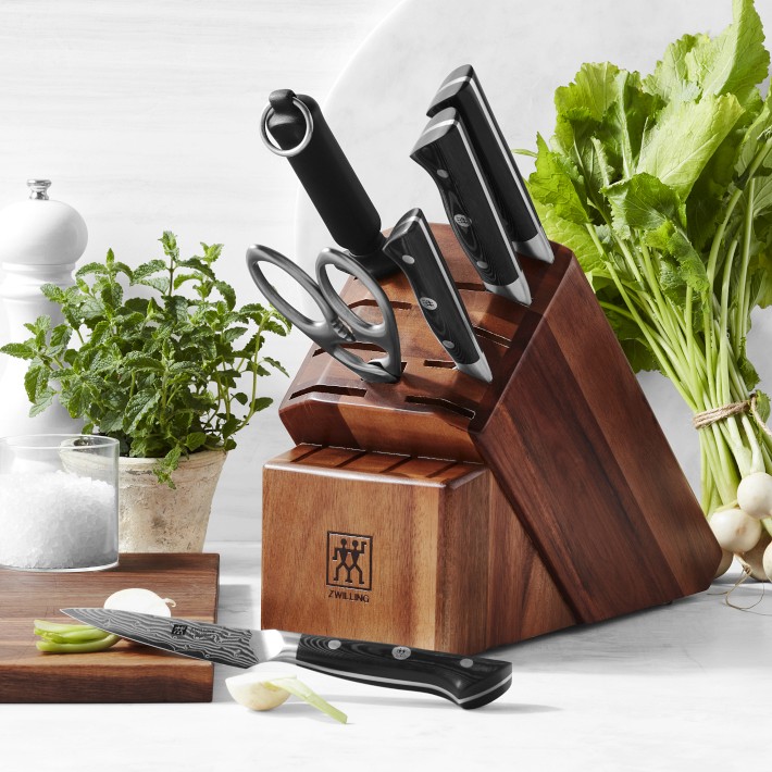 Zwilling Kanren 7-Piece Knife Set with Acacia Block | Williams Sonoma