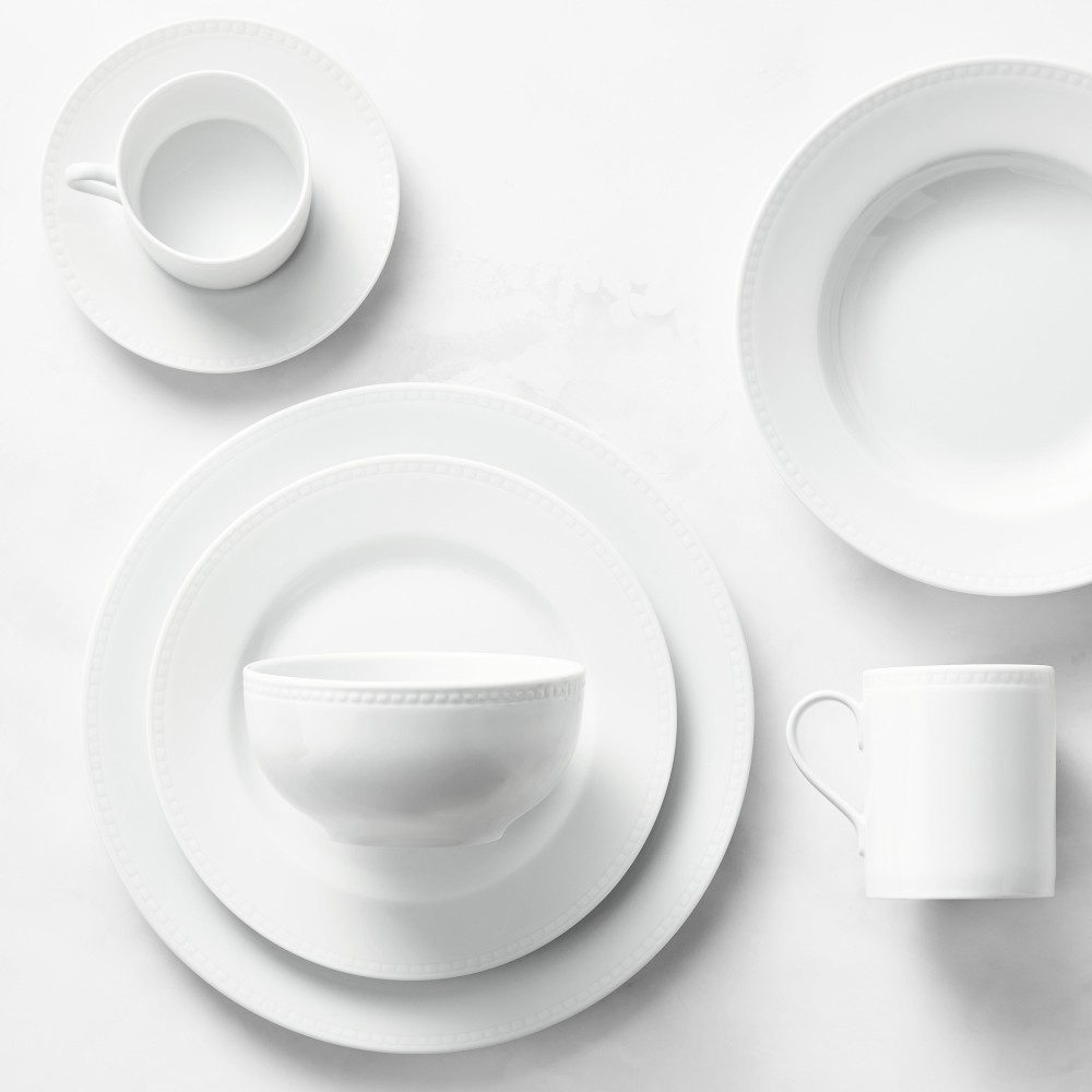 Apilco Beaded Hemstitch Porcelain Dinnerware Collection by Williams Sonoma Home