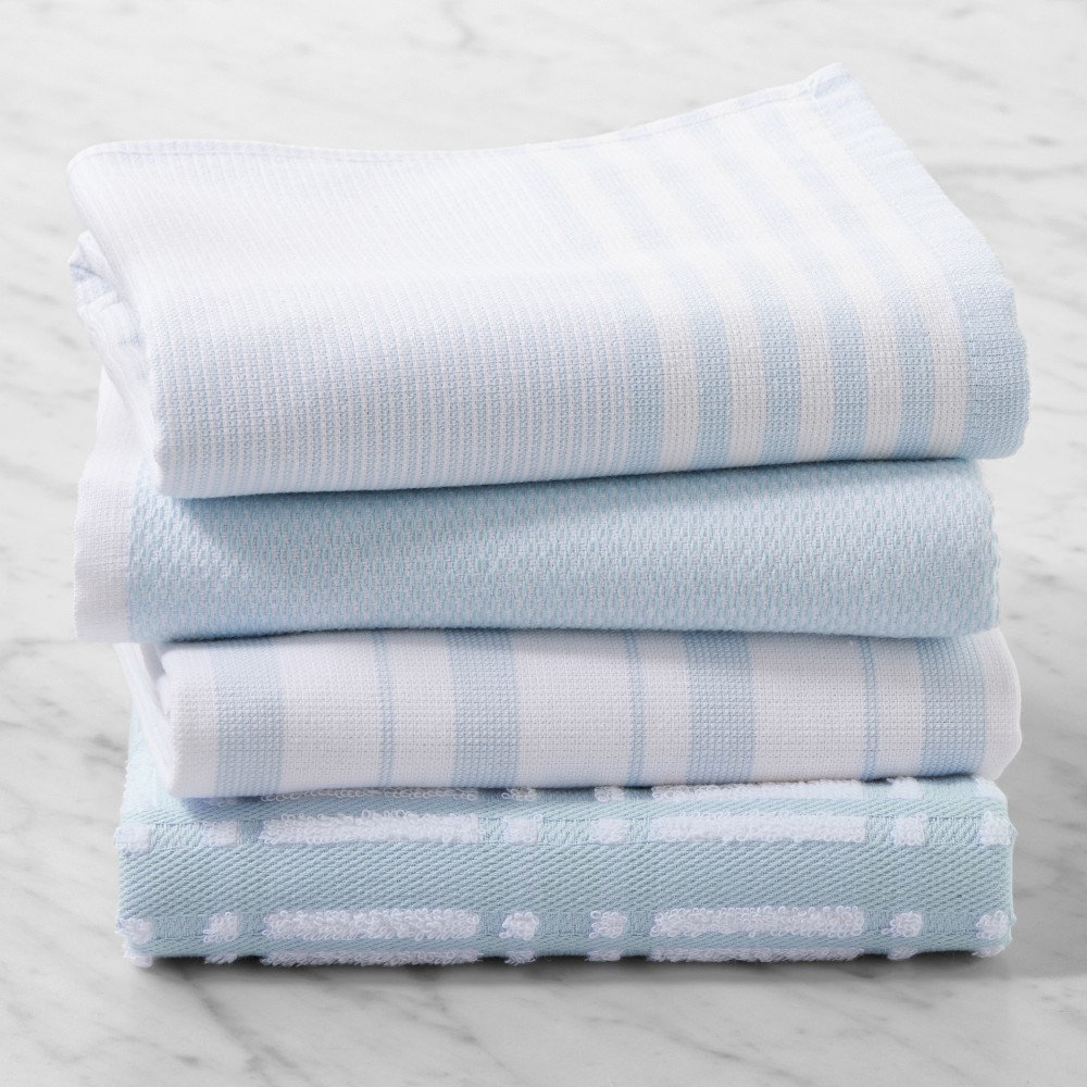 Williams Sonoma Super-Absorbent Towels - Set of 4, Ice Water Blue