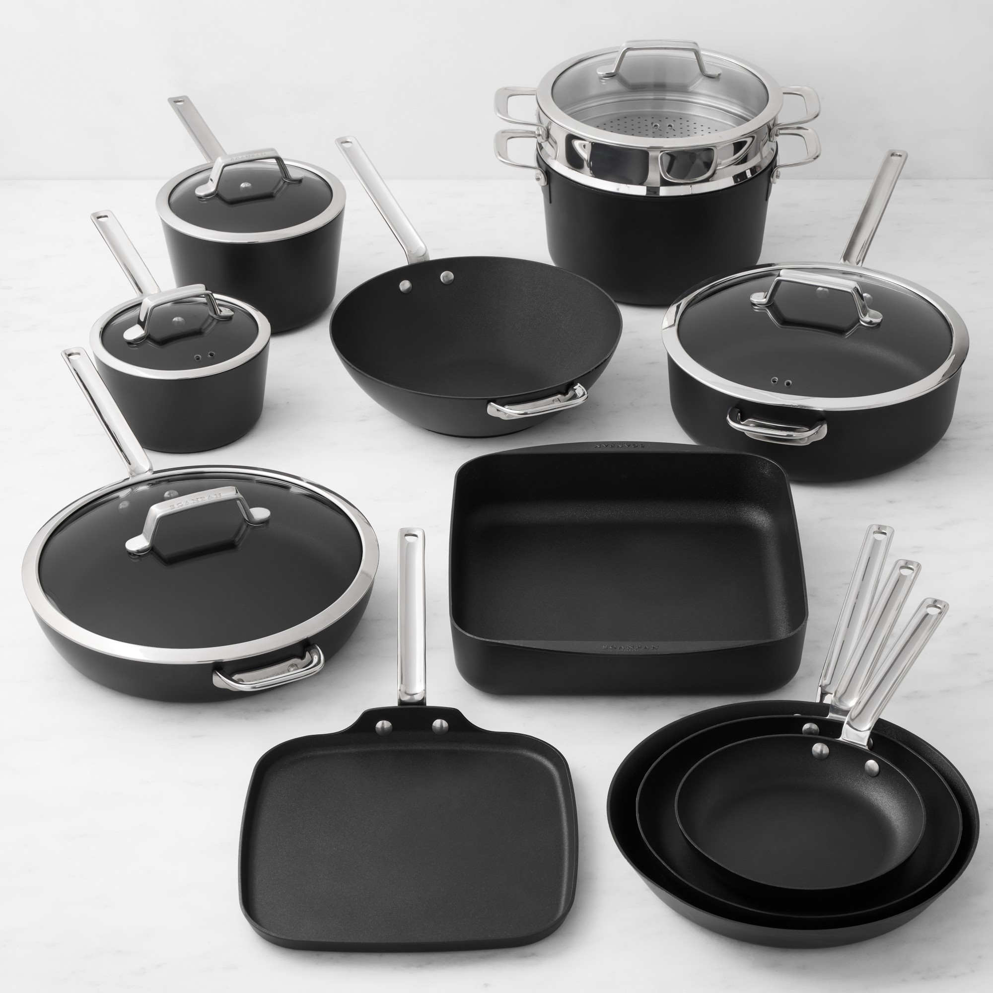 SCANPAN TechnIQ Nonstick 17-Piece Cookware Set Sansujyuku sansujyuku.com
