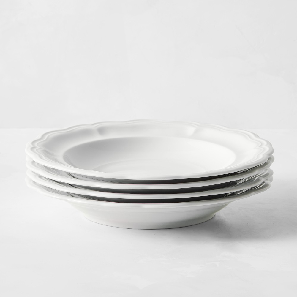 Pillivuyt Queen Anne Porcelain Soup Bowls - Set of 8