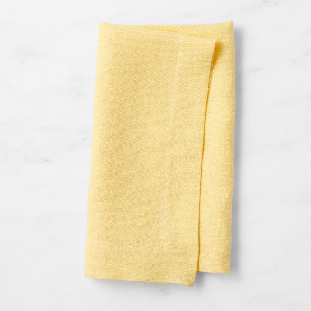 Signature Linen Napkins - Set of 8, Lemon