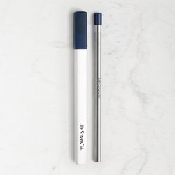 LifeStraw Sip Stainless Steel Water Filter Straws, Midnight Blue