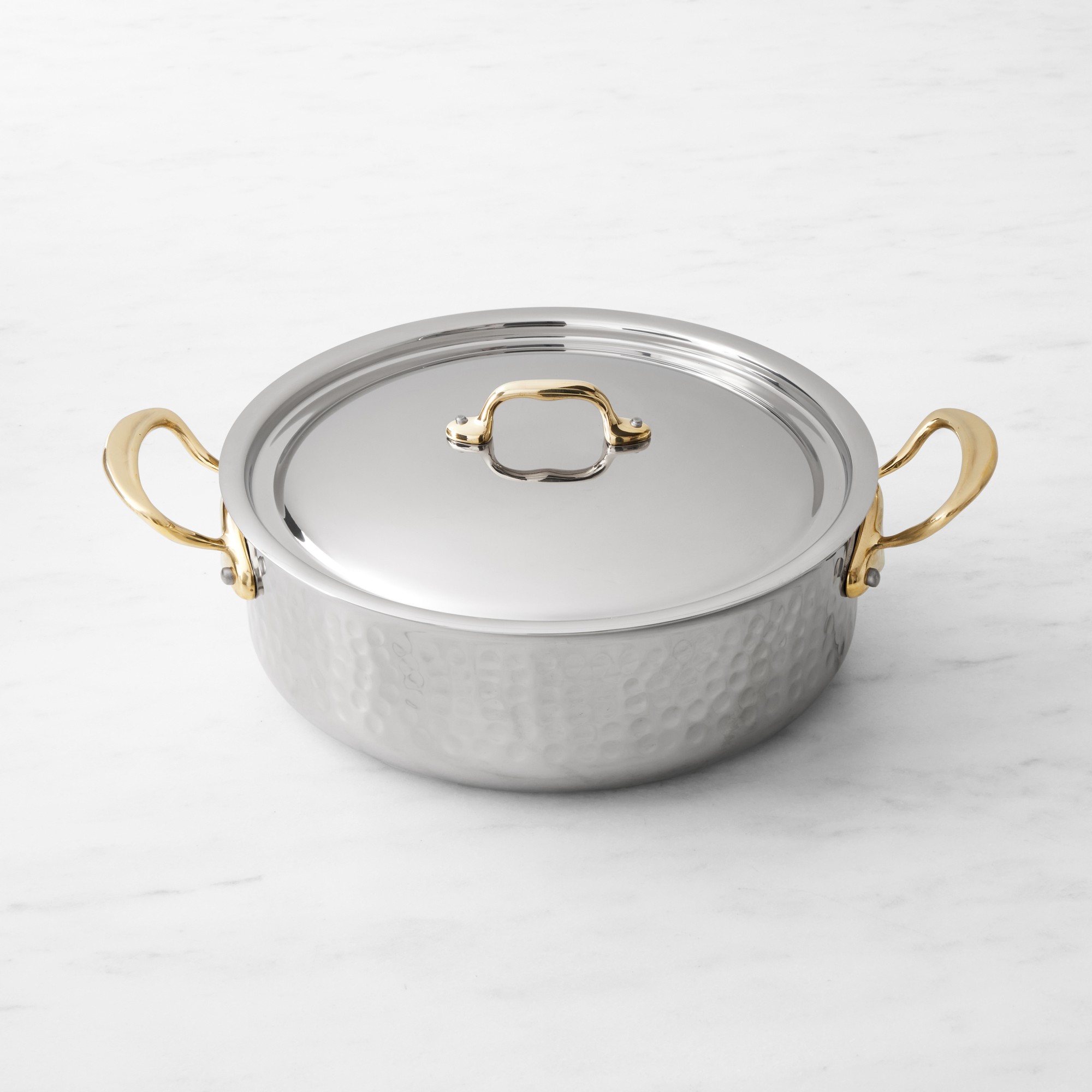 Mauviel M’Elite B Hammered Stainless-Steel Rondeau, 6-Qt. Simolary simolary.com