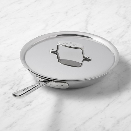 All-Clad D5® Stainless-Steel Nonstick Covered Fry Pan, 10