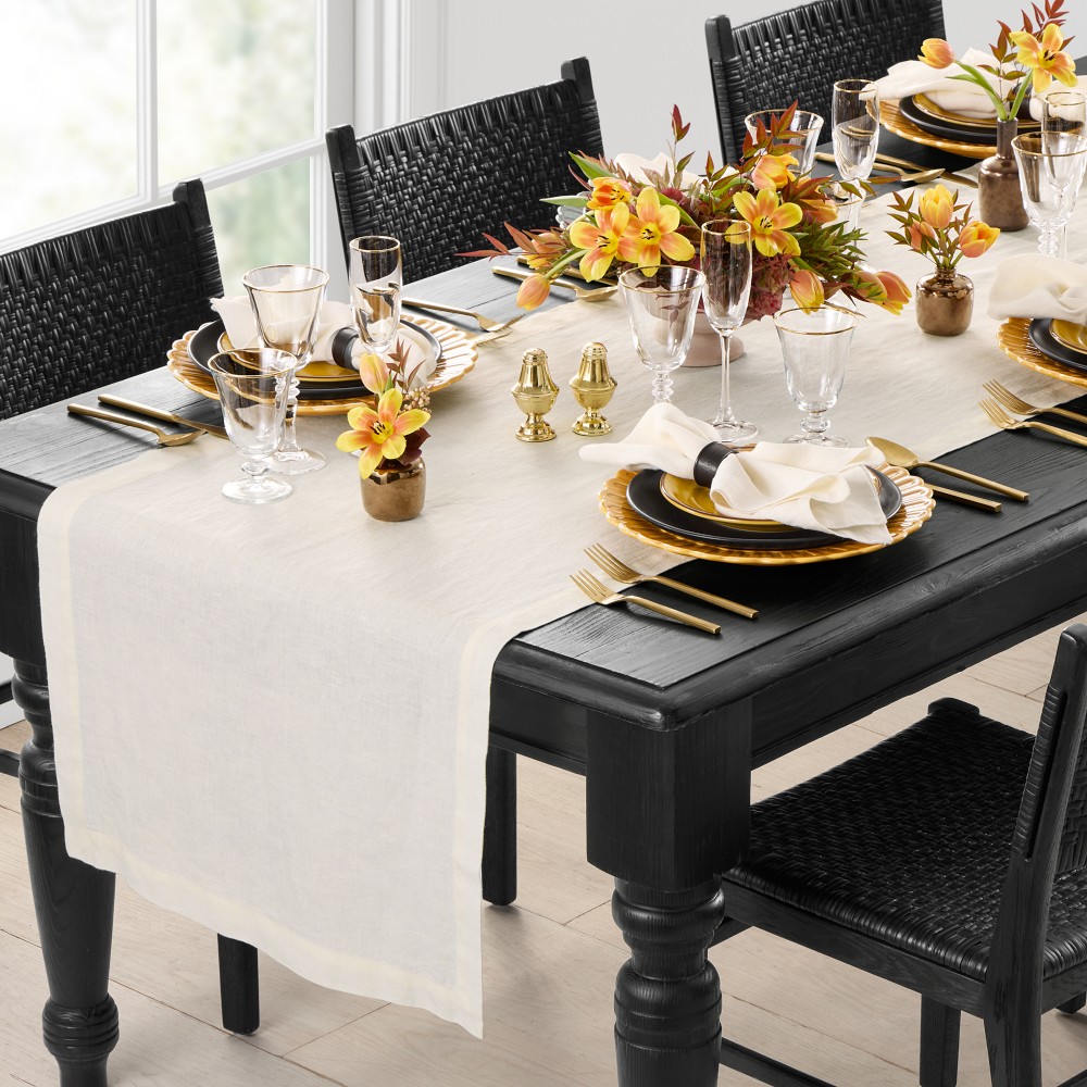 Signature Linen Table Runner - Ivory