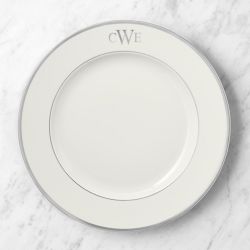 Pickard Signature Charger Plate, Platinum, Monogram