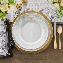 Honeycomb Embossed Dinner Plates