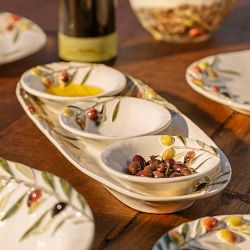 Bordallo Pinheiro Olival Platter &amp; 3 Bowls Set