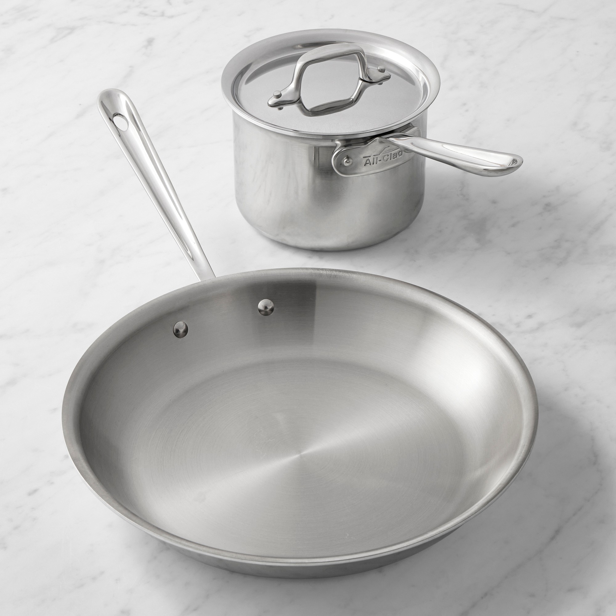 All-Clad D3 Tri-Ply Stainless-Steel Sear & Simmer 3-Piece Set Simolary simolary.com