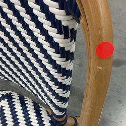 OPEN BOX:Parisian Bistro Woven Side Chair, Black/White