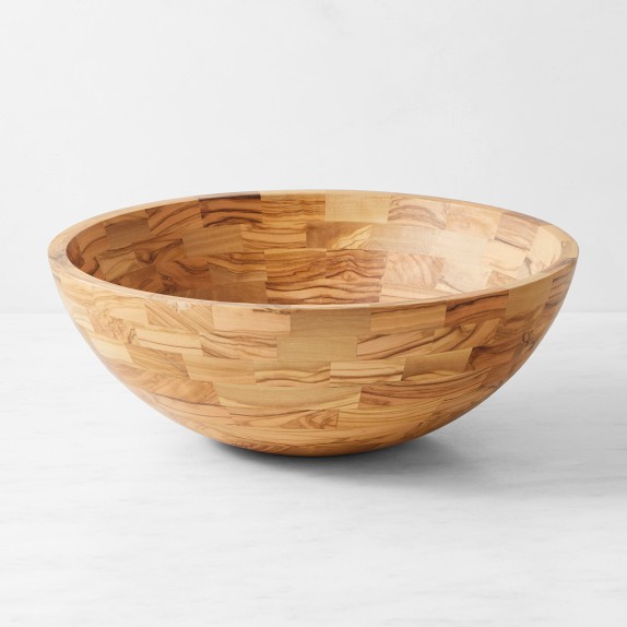 Olivewood Salad Bowl and Salad Servers by Williams Sonoma Home