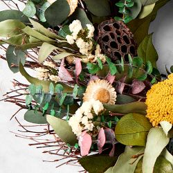 Harvest Sunflower Dried Wreath, 20"