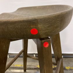 OPEN BOX: Sanremo Backless Swivel Counter Stool, Grey