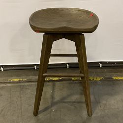 OPEN BOX: Sanremo Backless Swivel Counter Stool, Grey