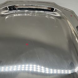 OPEN BOX:Silver Rectangle Tray, Large