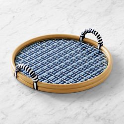Hill House x Williams Sonoma Home Azzura Woven Tray