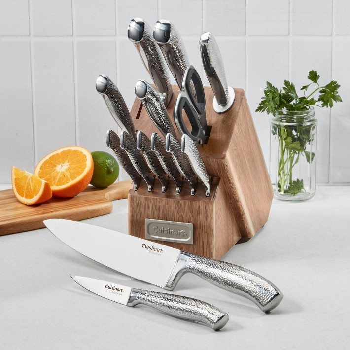 Cuisinart Stainless-Steel Hammered Block, 15-Pc | Williams Sonoma